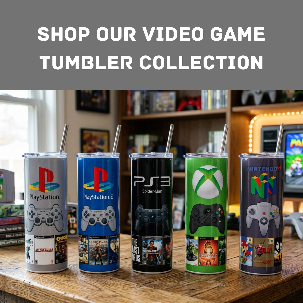 Image of Custom Video Gaming 20oz Tumblers