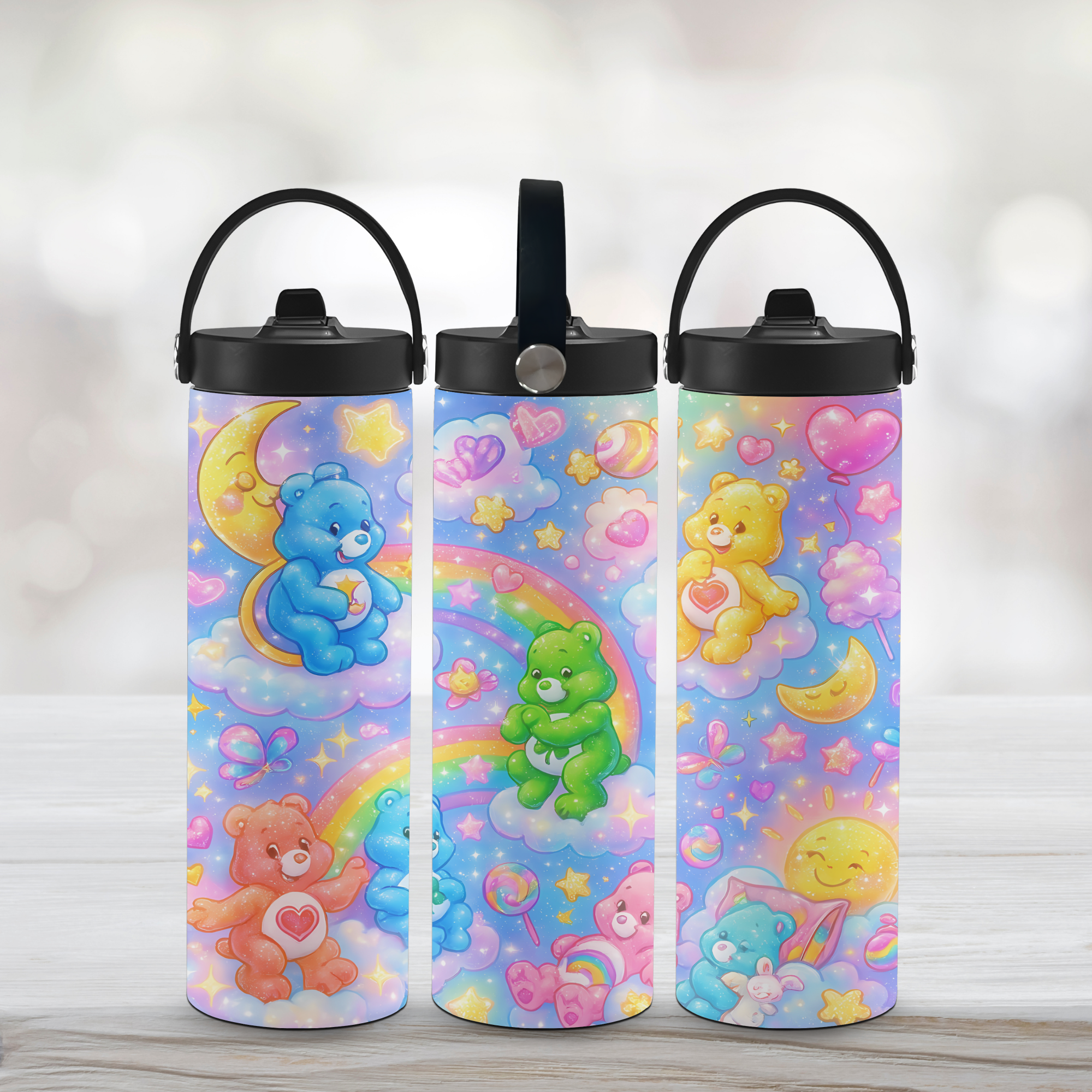 20 oz Care Bears Tumbler or Sports Water Bottle