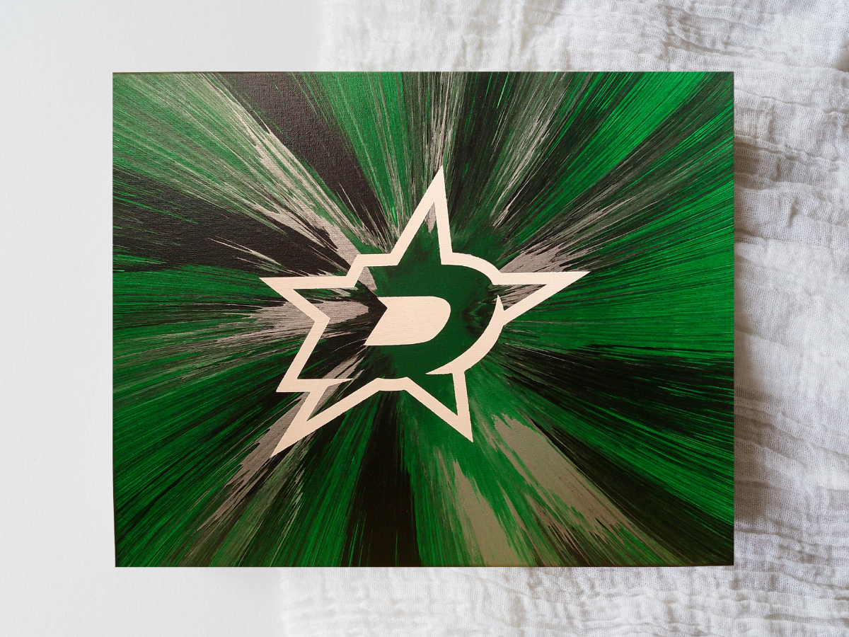 Dallas Stars Spin Art