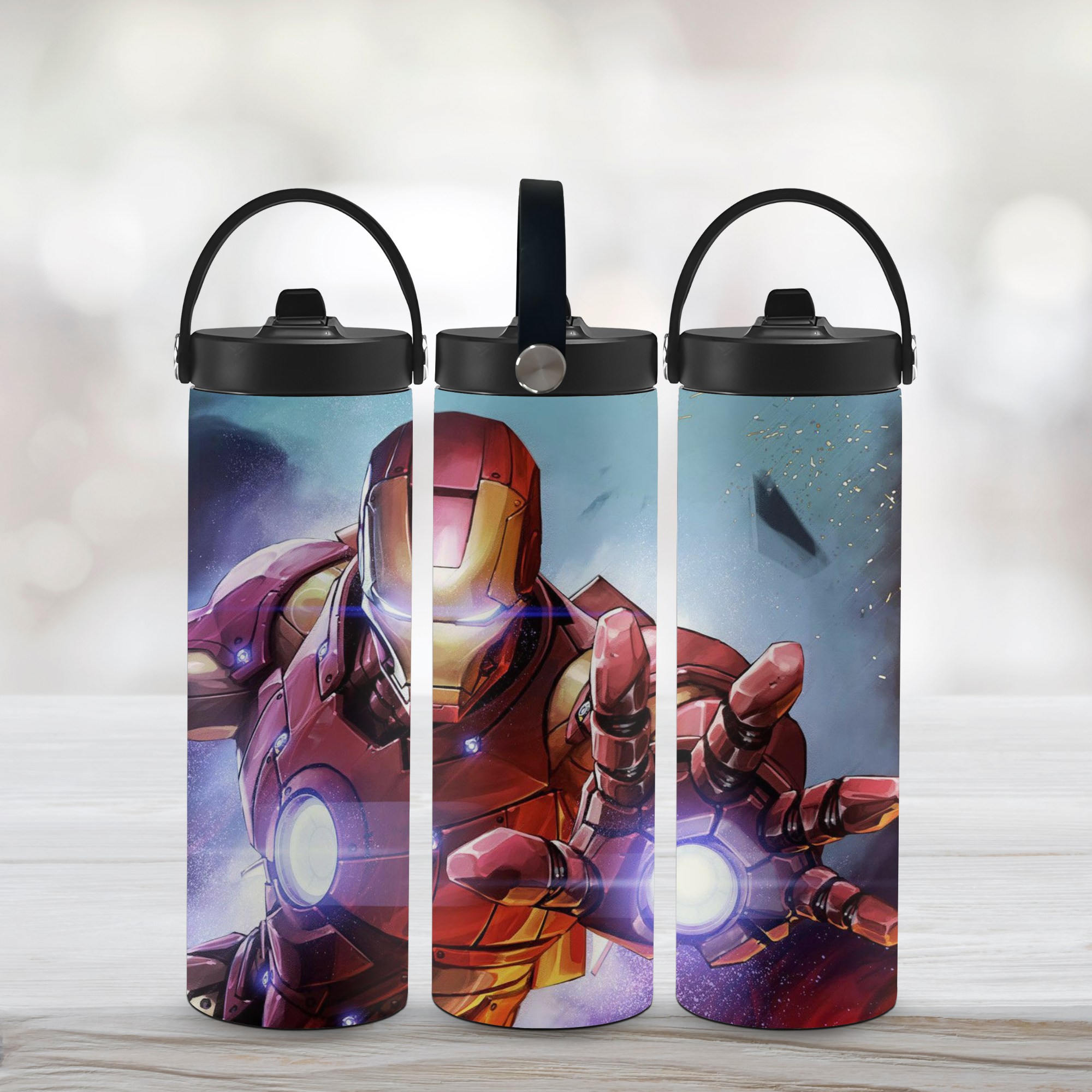 Iron Man 20 oz Tumbler or Sports Water Bottle