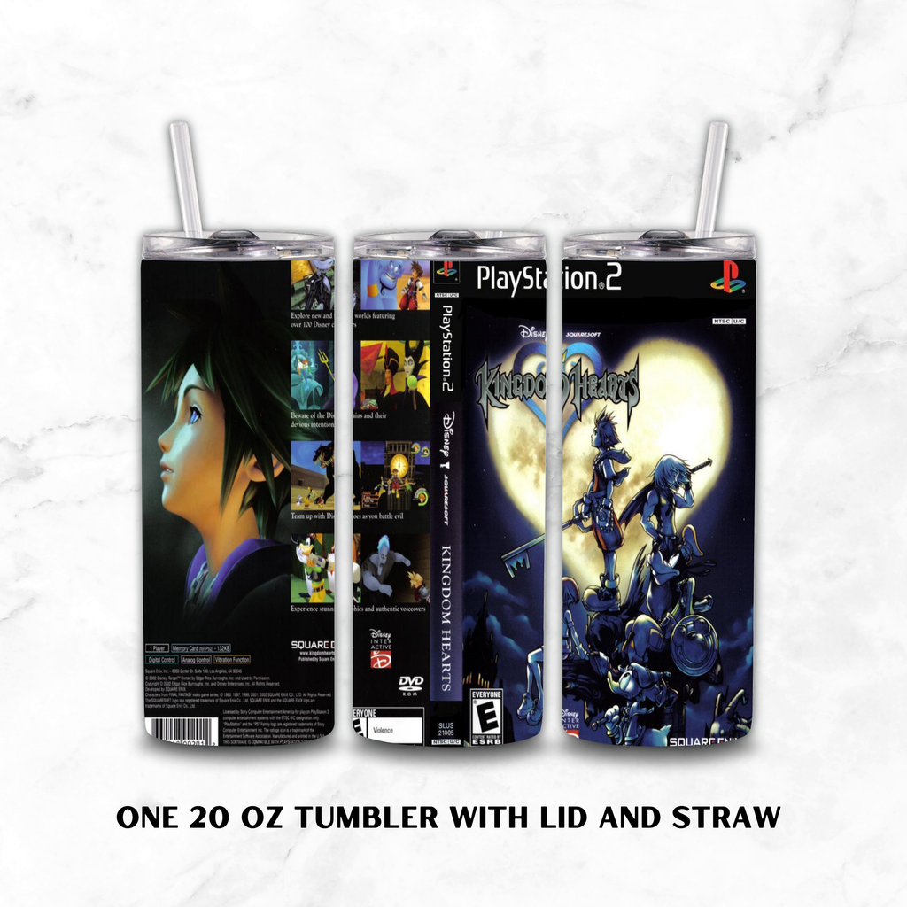 Kingdom Hearts PS2 20oz Custom Gaming Tumbler