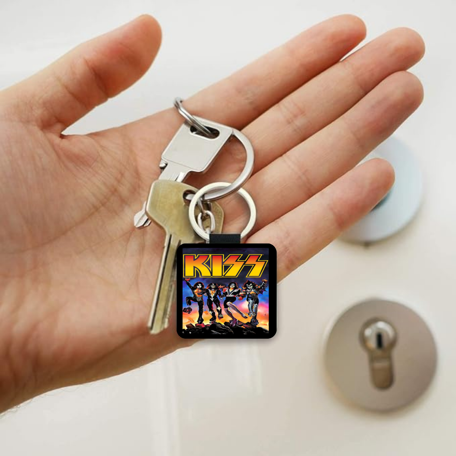 KISS: Rock and Roll Custom Keychain