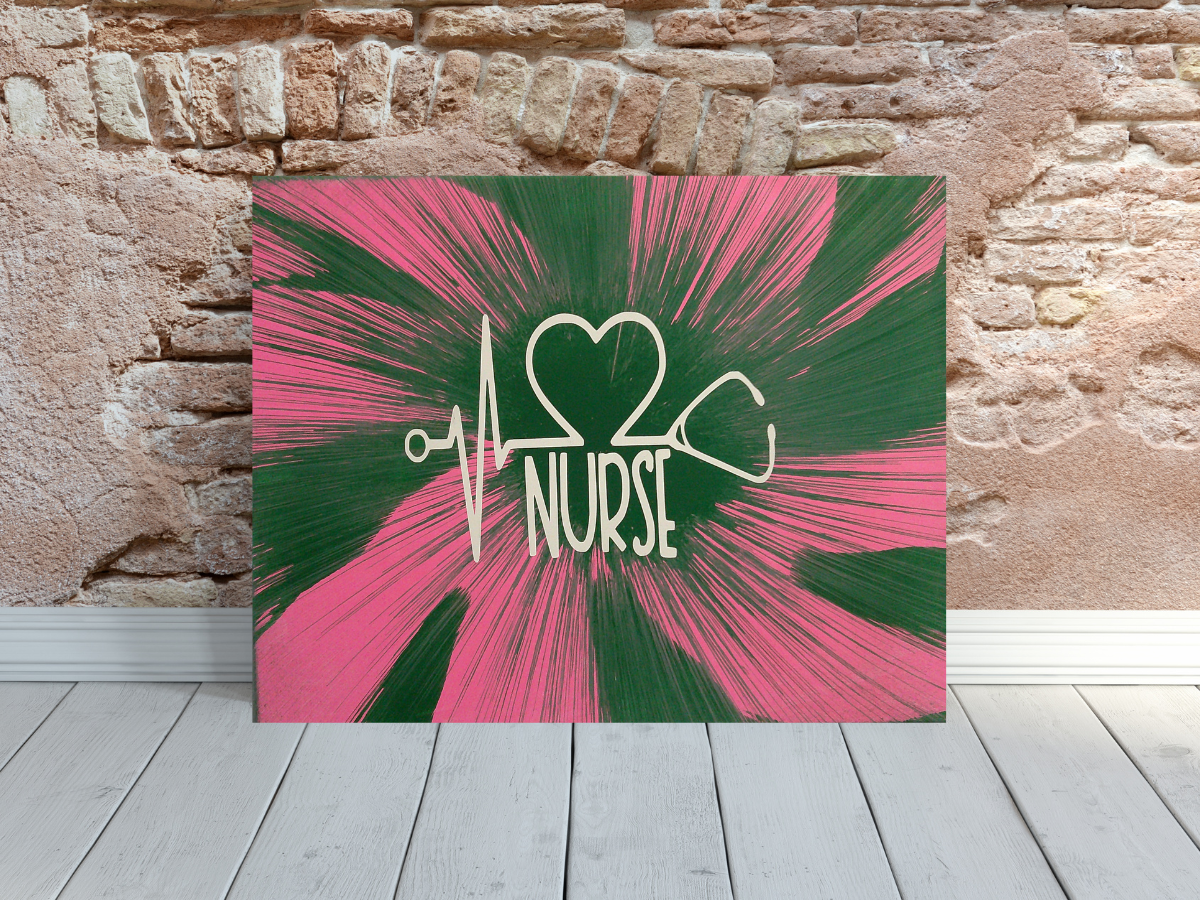 Nurse Spin Art-Unique Wall Art-Unique Wall Decor