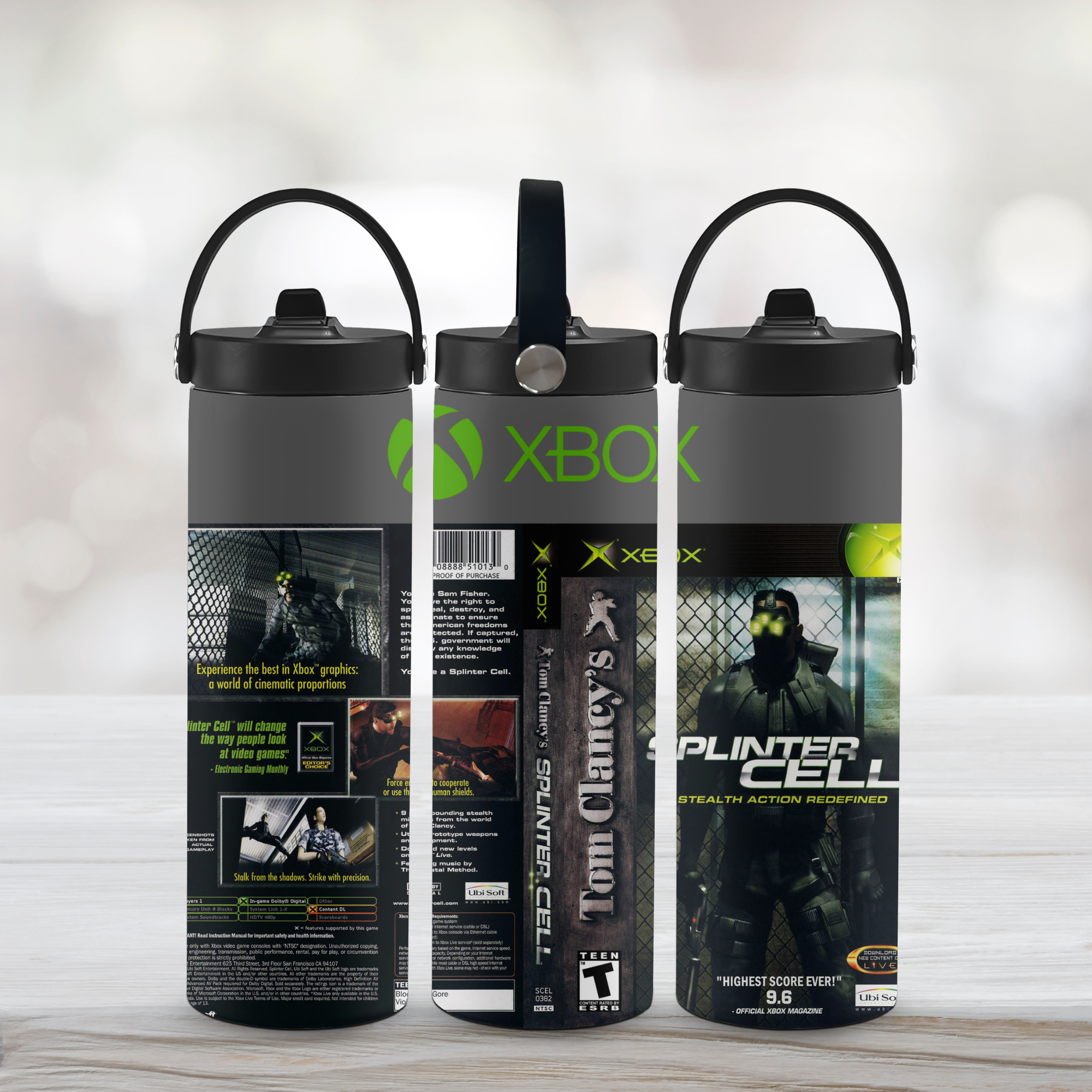 Splinter Cell Xbox 20oz Tumbler-Sports Water Bottle