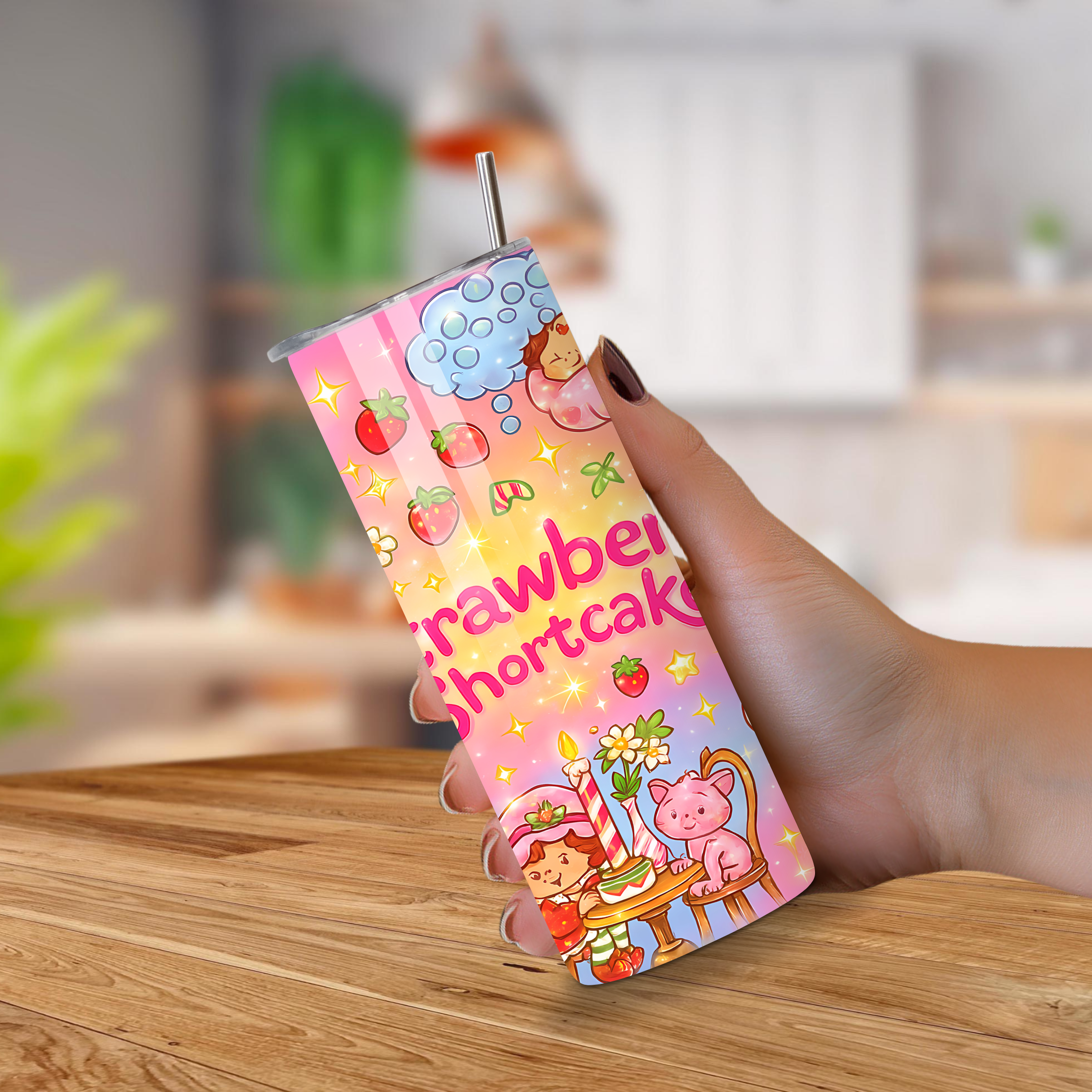 Strawberry Shortcake 20 oz Tumbler or Sports Water Bottle