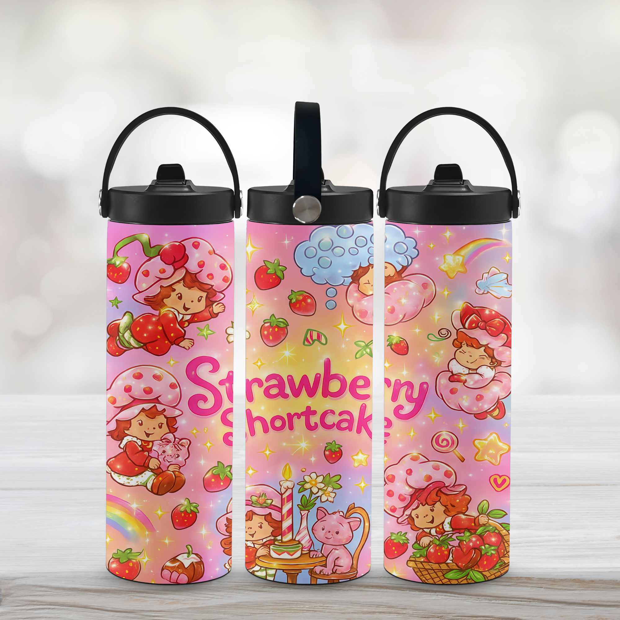 Strawberry Shortcake 20 oz Tumbler or Sports Water Bottle