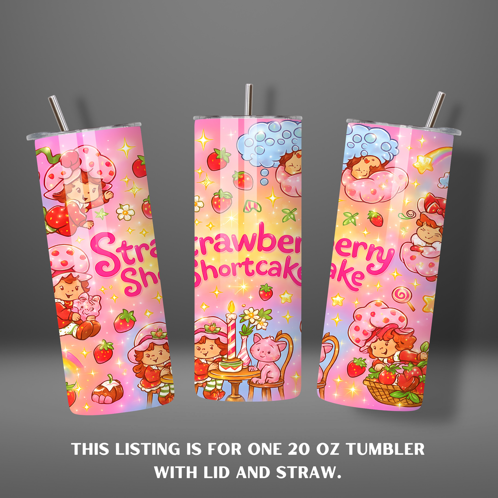 Strawberry Shortcake 20 oz Tumbler or Sports Water Bottle