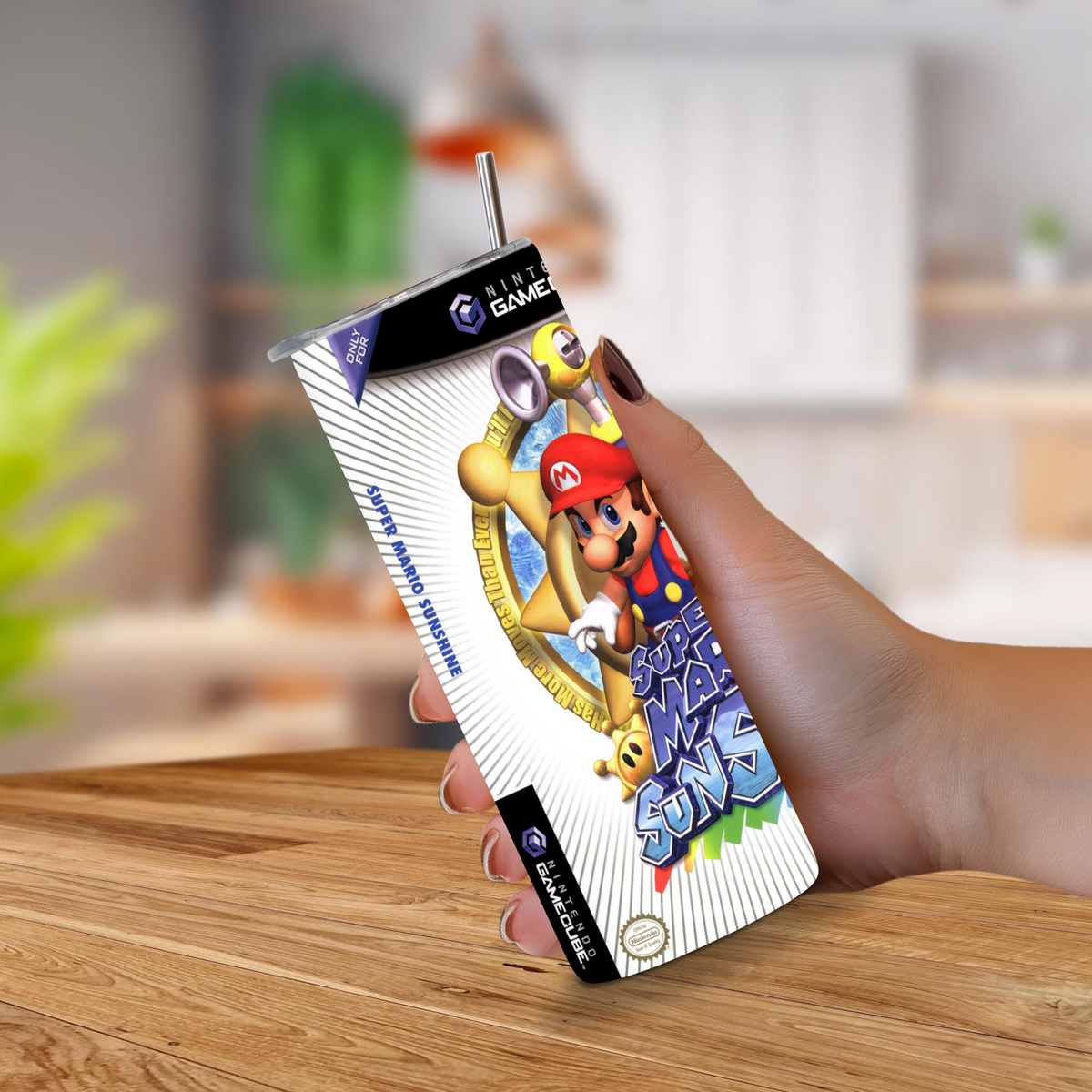 Super Mario Sunshine GameCube 20oz Custom Gaming Tumbler