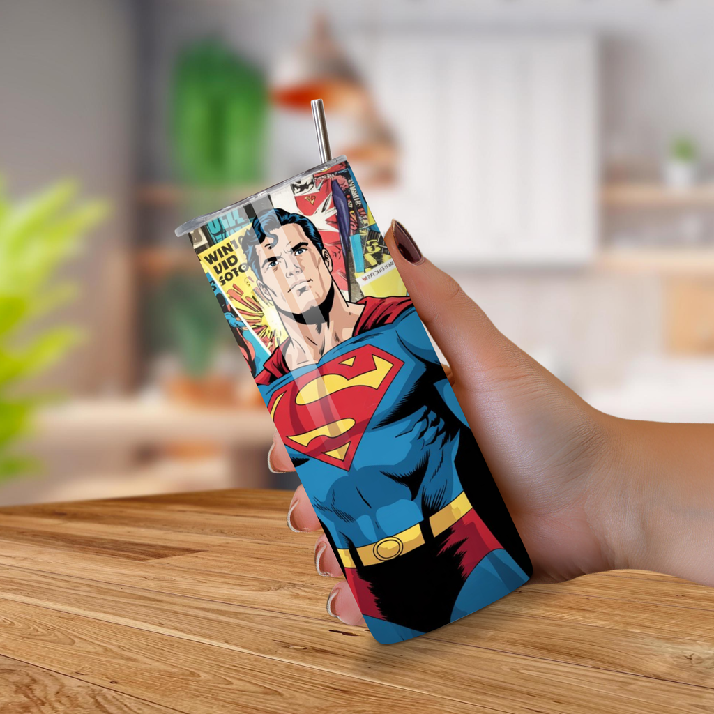 Superman 20oz Tumbler or Sports Water Bottle