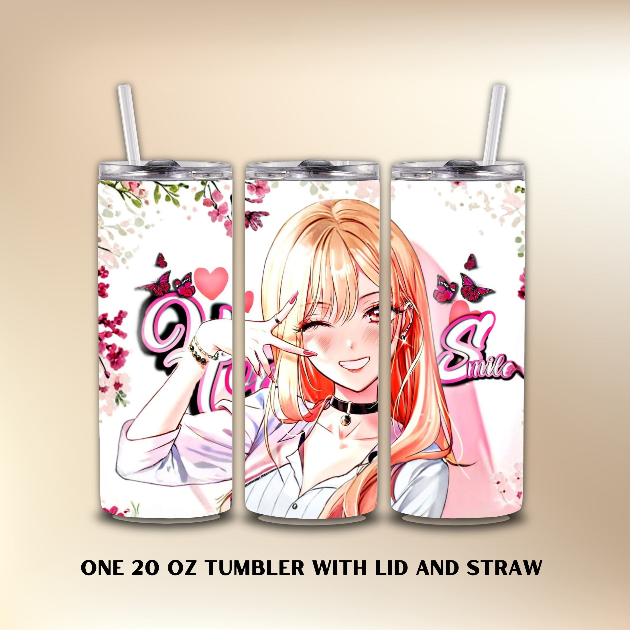Anime Girl-Marin Kitagawa-20oz Tumbler-Sports Water Bottle-Custom Tumbler Cups